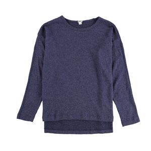 American Eagle Womens Waffle Pullover Sweater, Blue, XS, DM